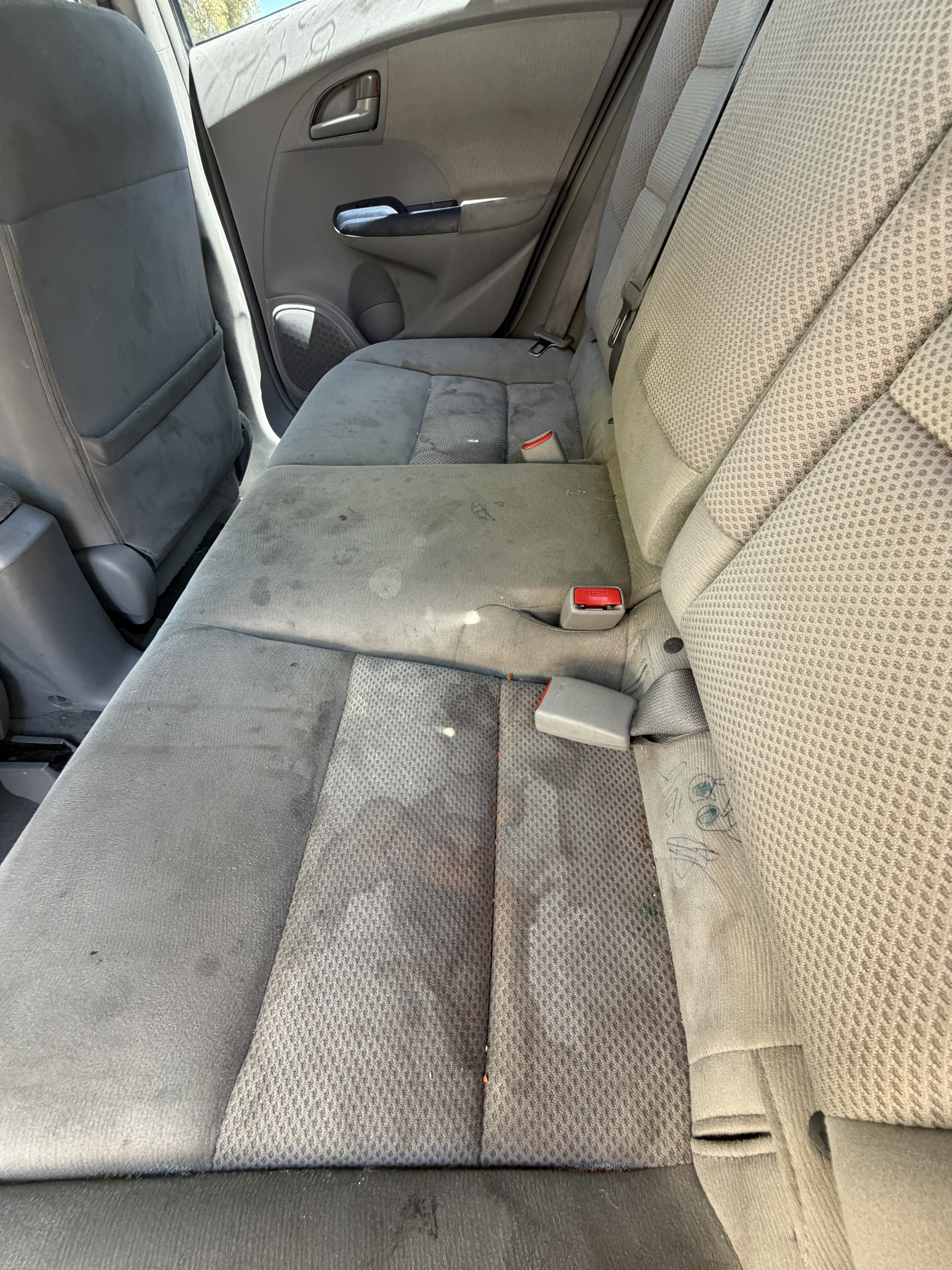 Car interior before Phoenix mobile detailing service
